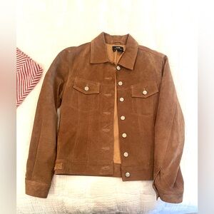Suede jacket Dark Camel Color Small